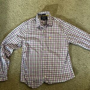Abercrombie & Fitch Vintage Pink Plaid Dress Shirt